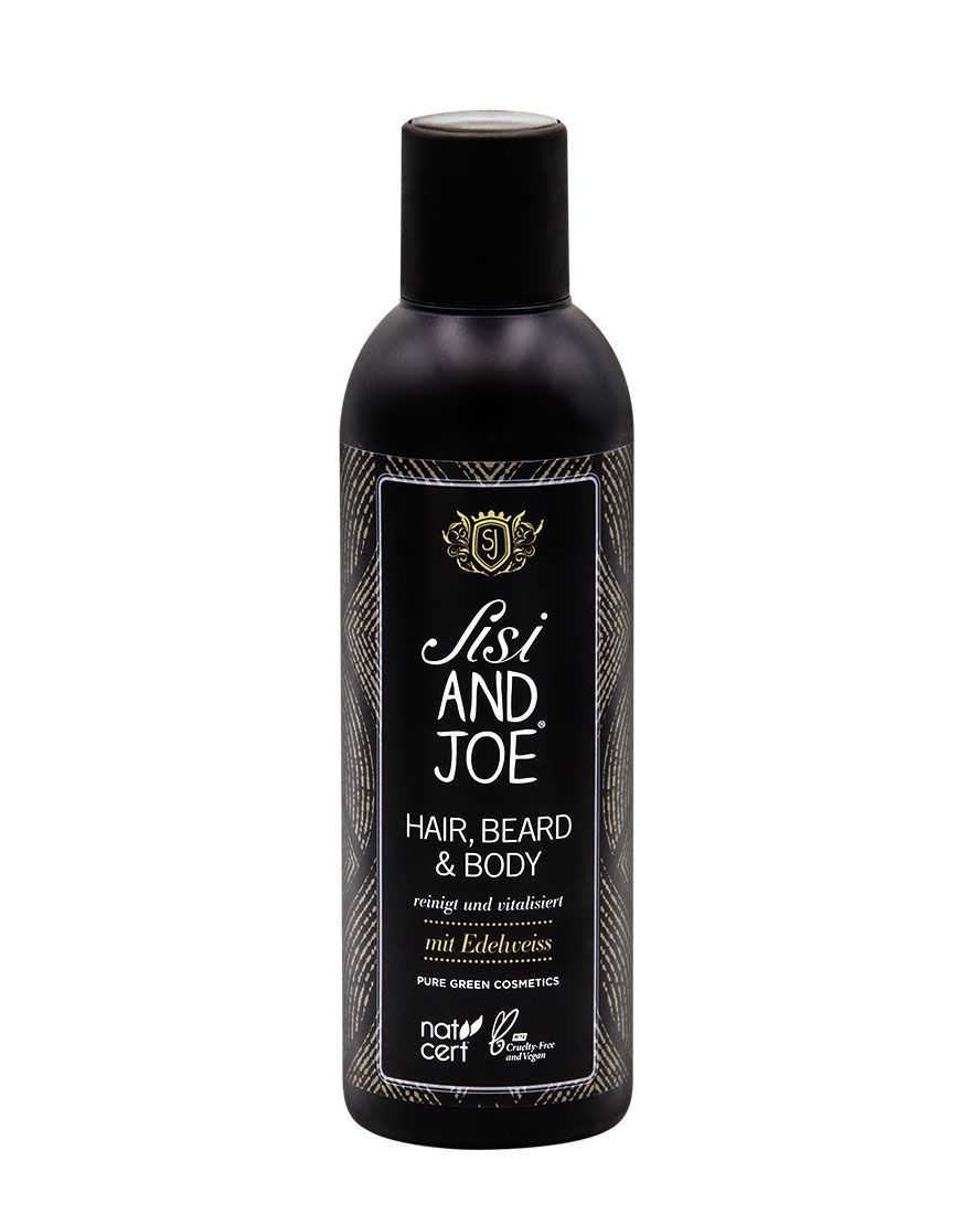 Hair Beard and Body Wash mit Edelweiß