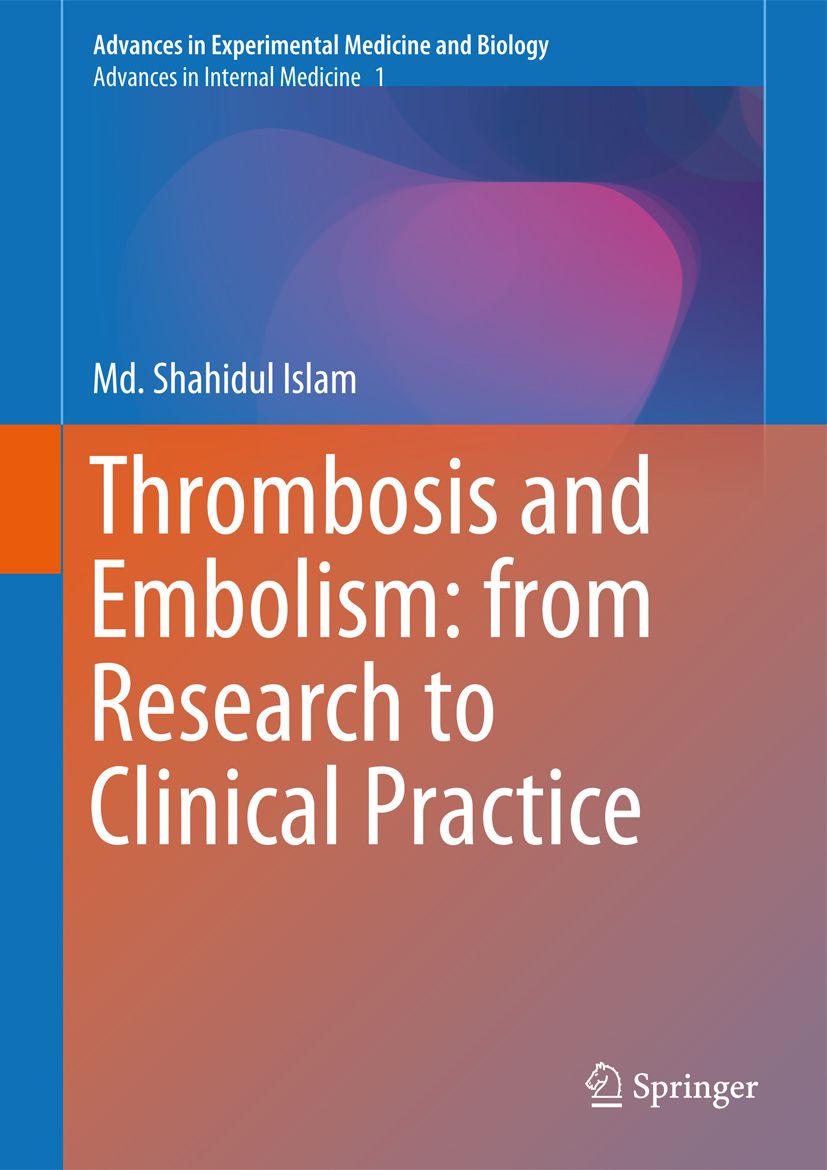 Buchcover: Thrombose und Embolie. Titel und Autor sind sichtbar. Verlag: Springer.