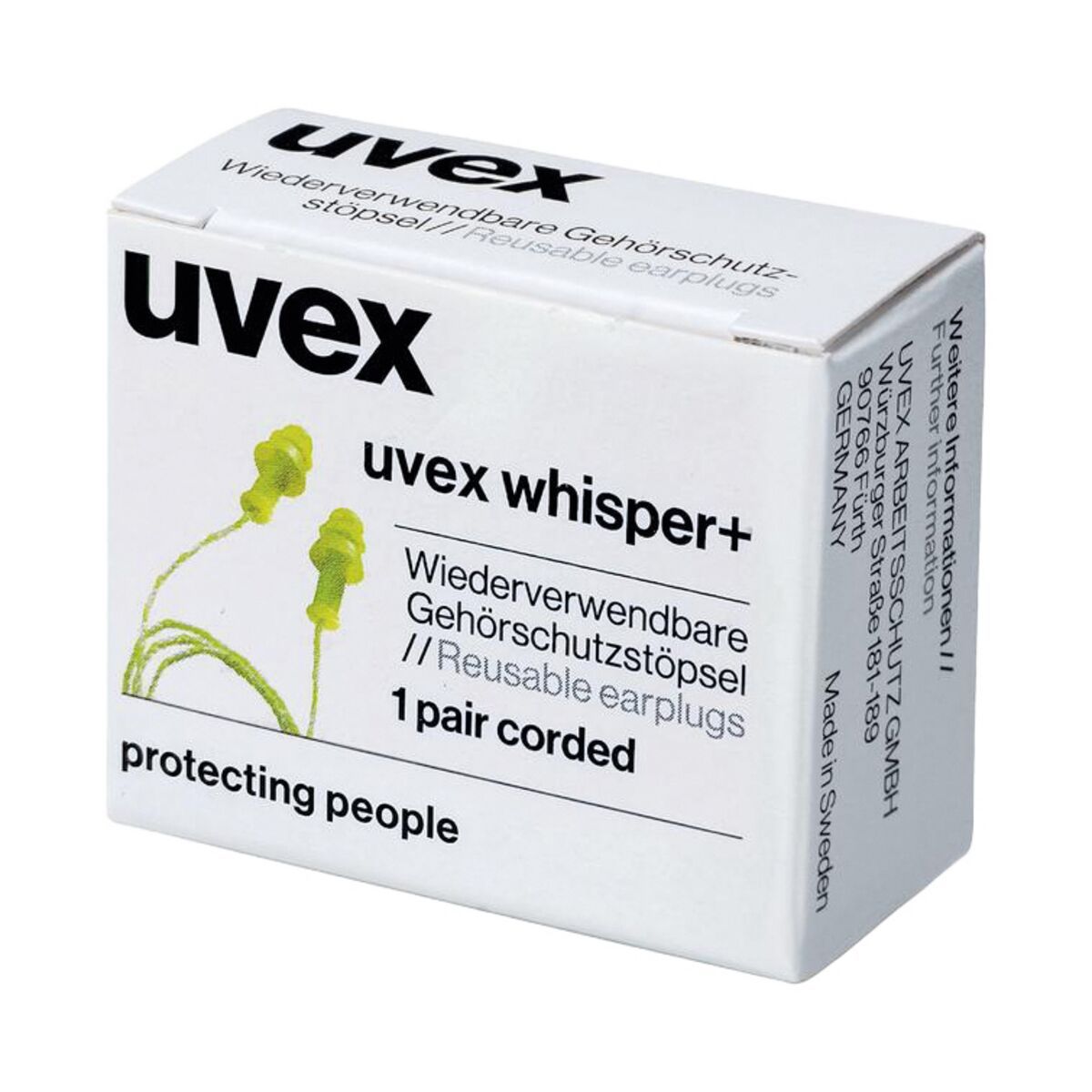 uvex whisper+ Gehörschutzstöpsel mit Kordel