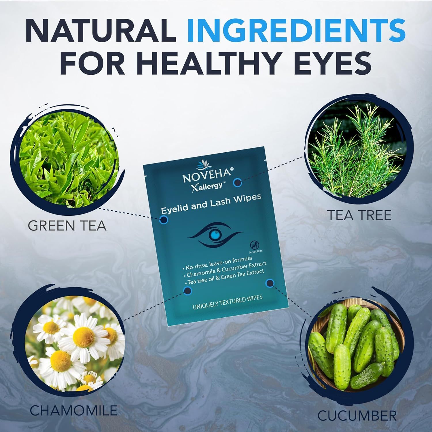 NOVEHA Allergie-Linderung Augenlid-Tücher