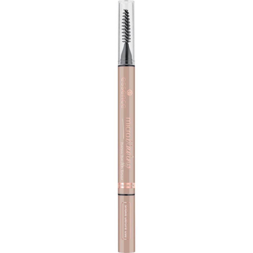 Stift mit Bürste. Transparentes Kappe. Aufschrift: Microblading Brow Brush Liner. Marke: Essence.