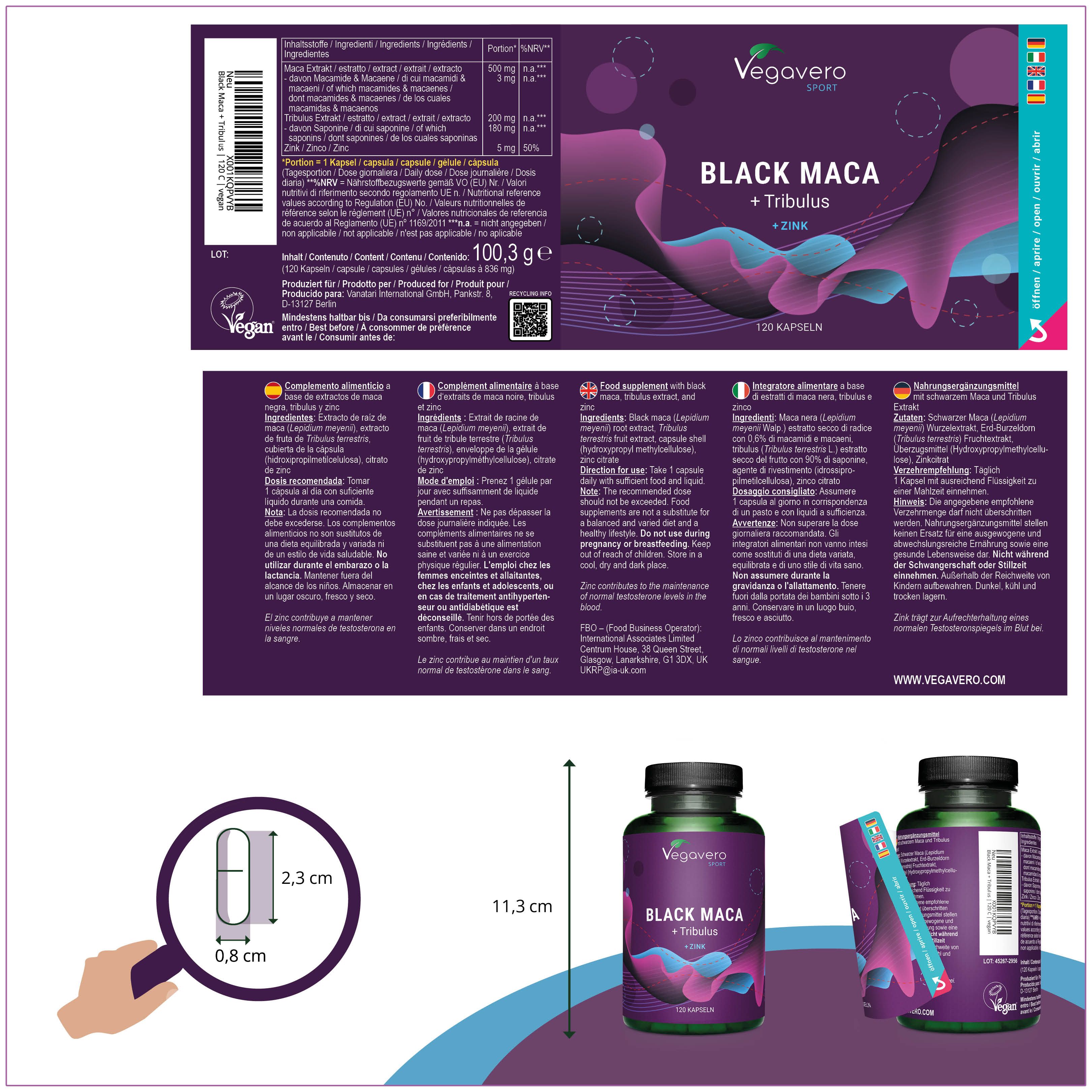 VEGAVERO Black Maca + Tribulus