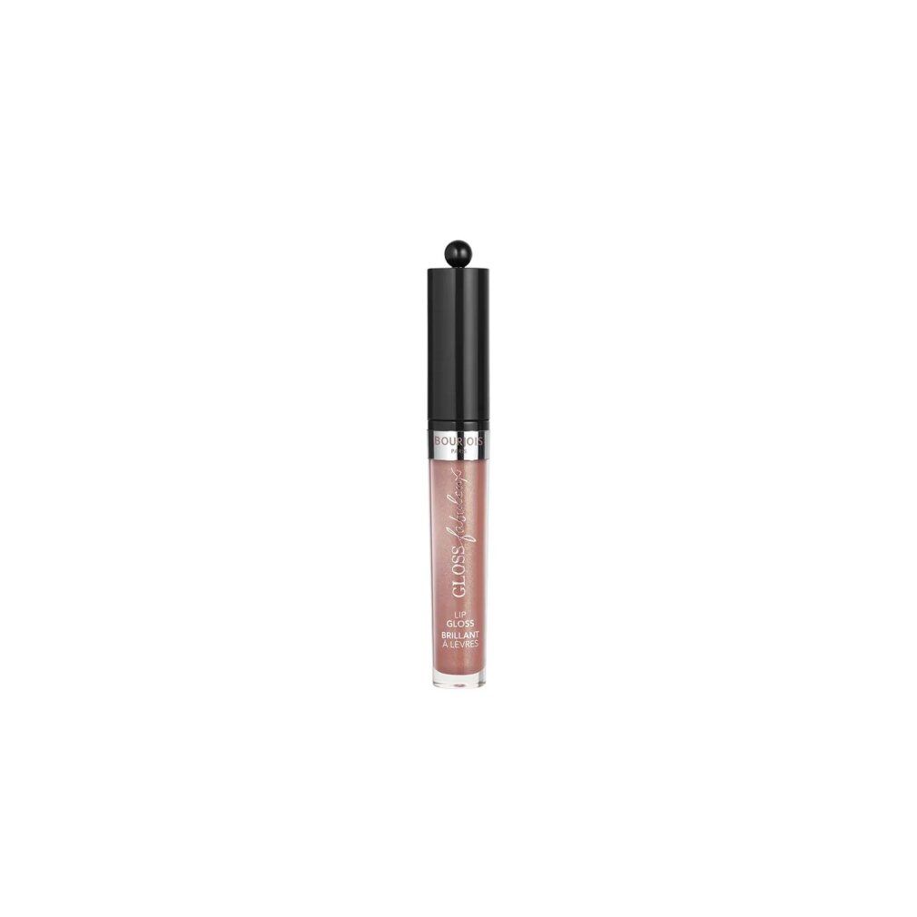 Lipgloss mit schwarzem Deckel. Aufschrift: Gloss Fabuleux. Transparentes Gehäuse mit rosa Inhalt.