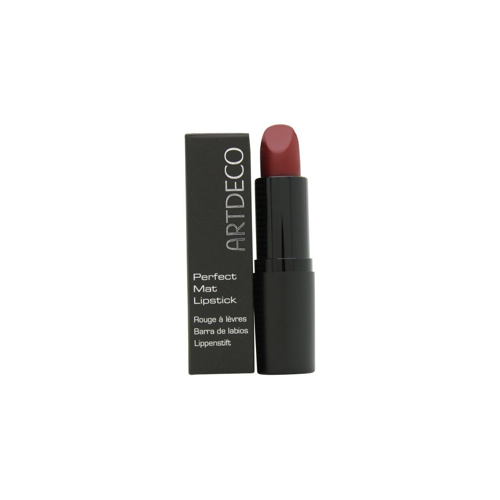 ARTDECO Perfect Mat Lipstick, Farbe 134 Dark Hibiscus, mit Verpackung.
