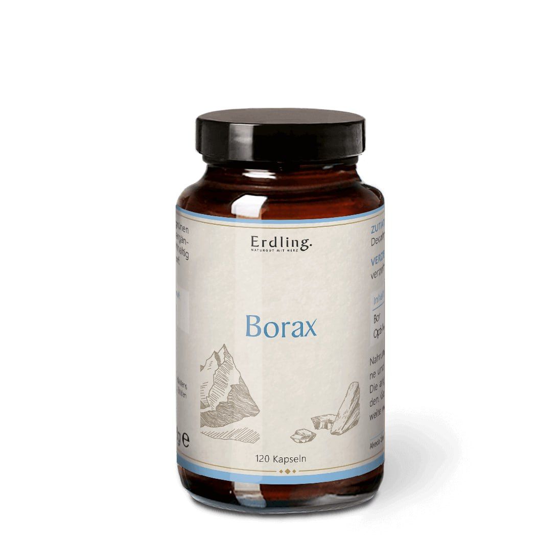 Erdling Borax Original 99,9% Reinheit - OptiMSM + Natriumtetraborat Kapseln