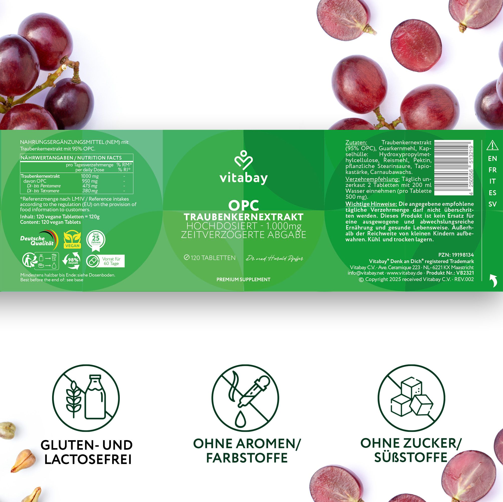 Vitabay OPC Traubenkernextrakt 1000 mg hochdosiert