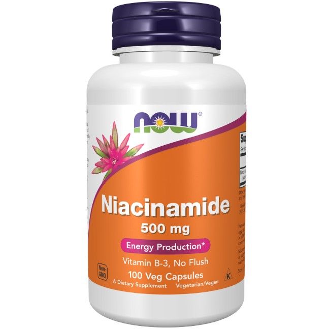 Now Foods Niacinamid (B-3) 500 mg 100 Veg-Kapseln