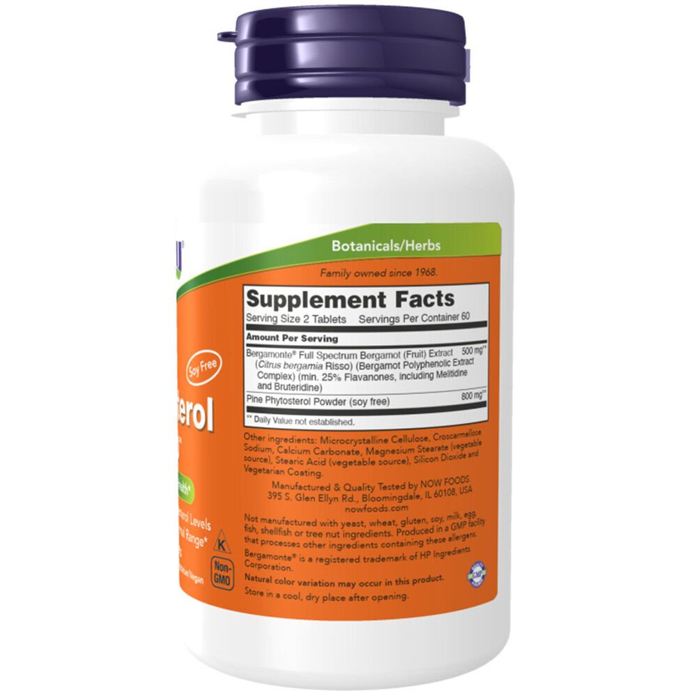 Rückseite der Flasche. Aufschrift: Supplement Facts, Botanicals/Herbs. Enthält Inhaltsstoffe und Nährwertangaben. Weißes Etikett.