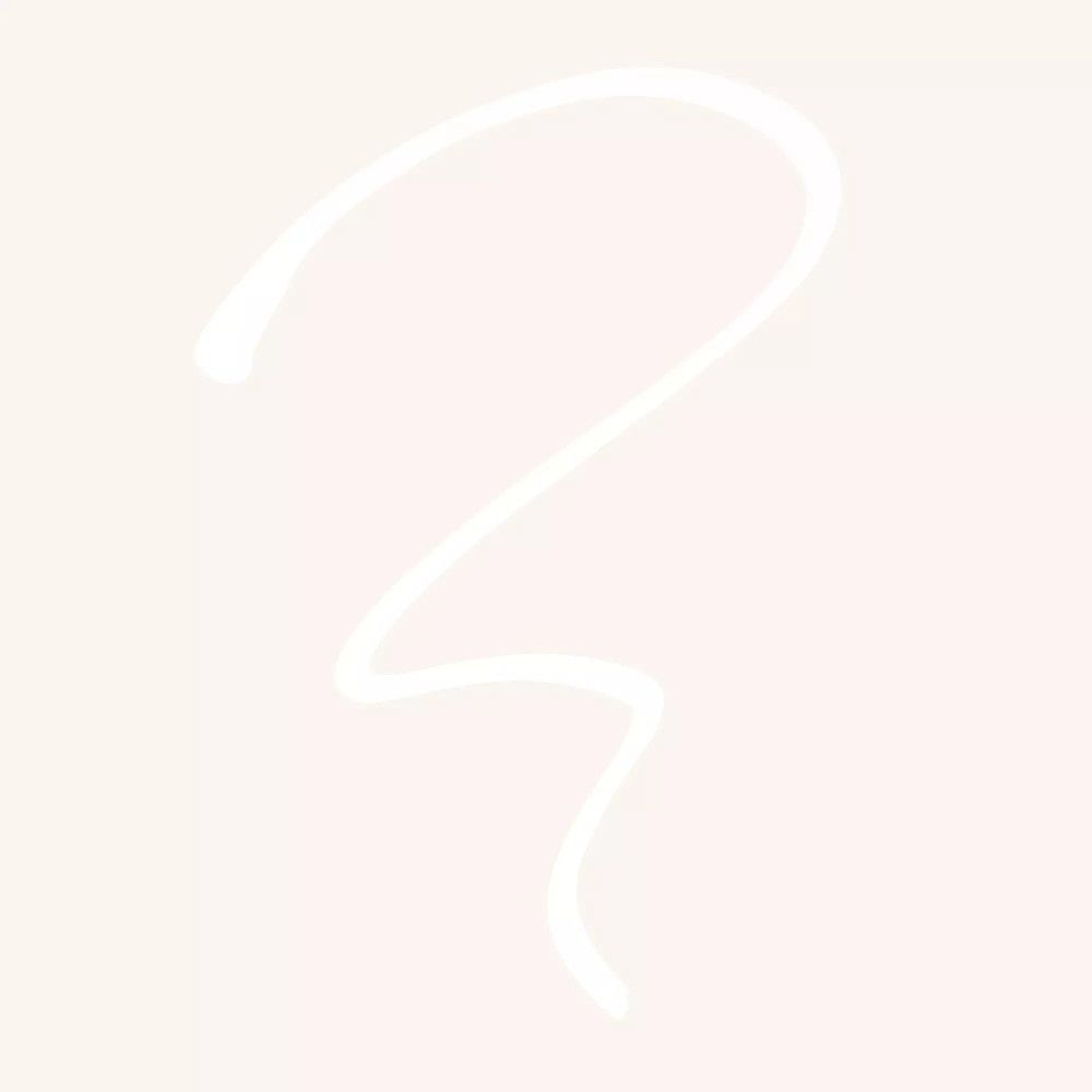 Weißer Eyeliner-Strich auf hellem Hintergrund.