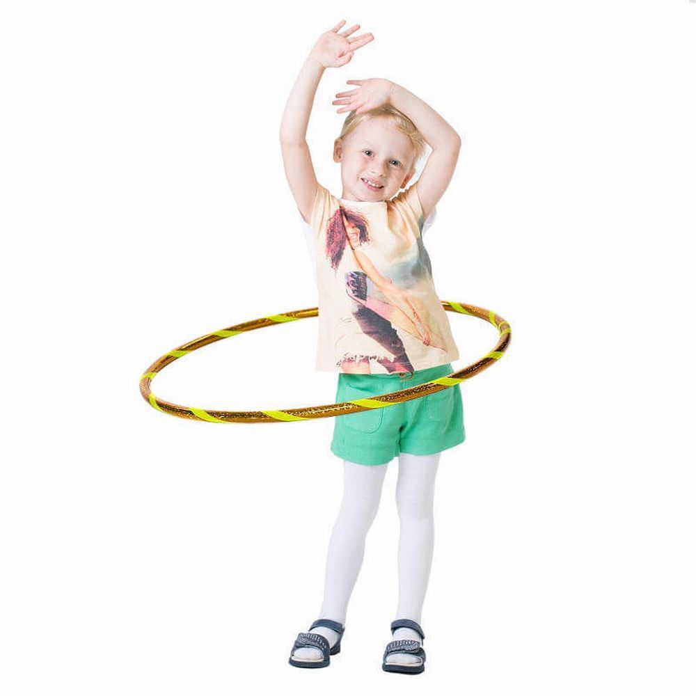 Hoopomania Glamour Kinder-Hula-Hoop | Ø 70 cm | Gelb-Gelb