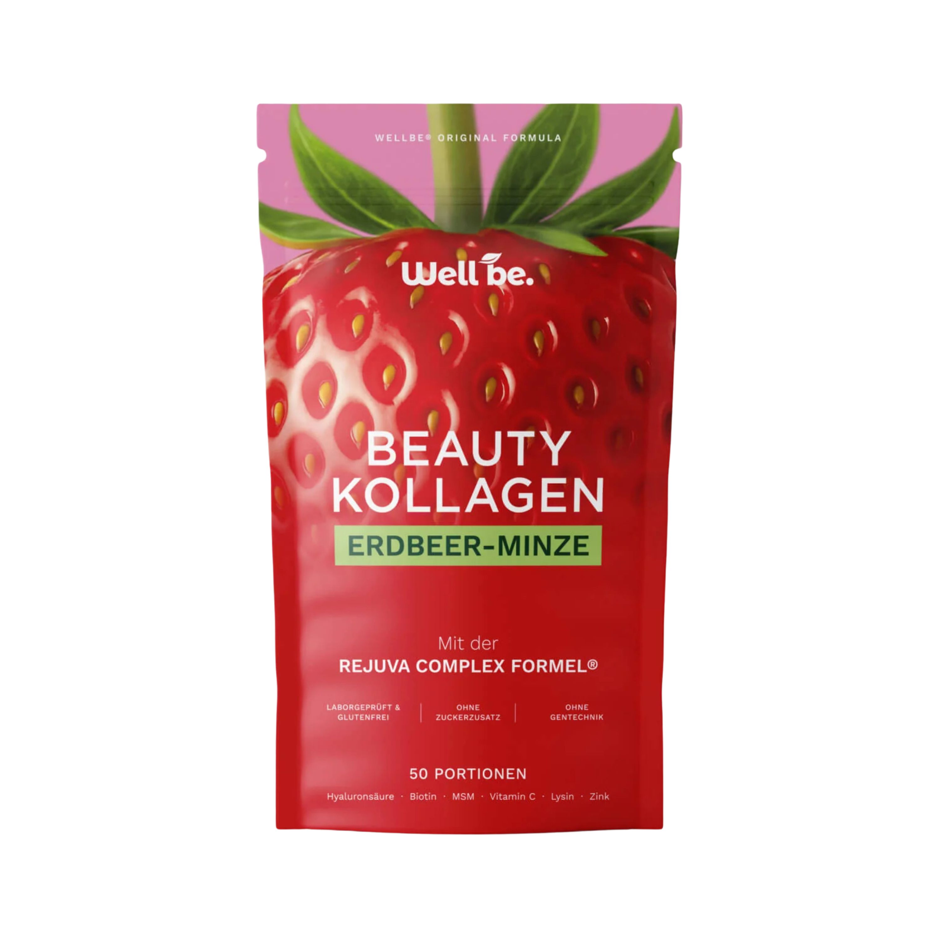 wellbe Beauty Kollagen Erdbeer-Minze mit Rejuva Complex® Formel
