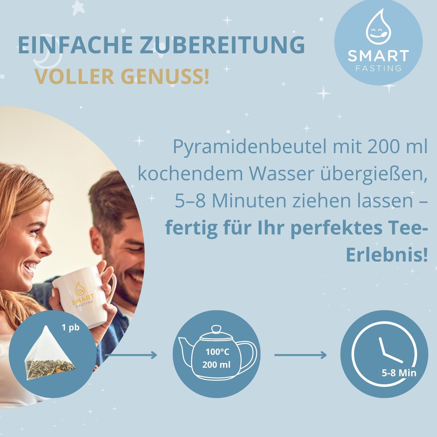Smart Fasting® Kräutertee - Gute Nacht - 100% Natur, vegan, hochwertig