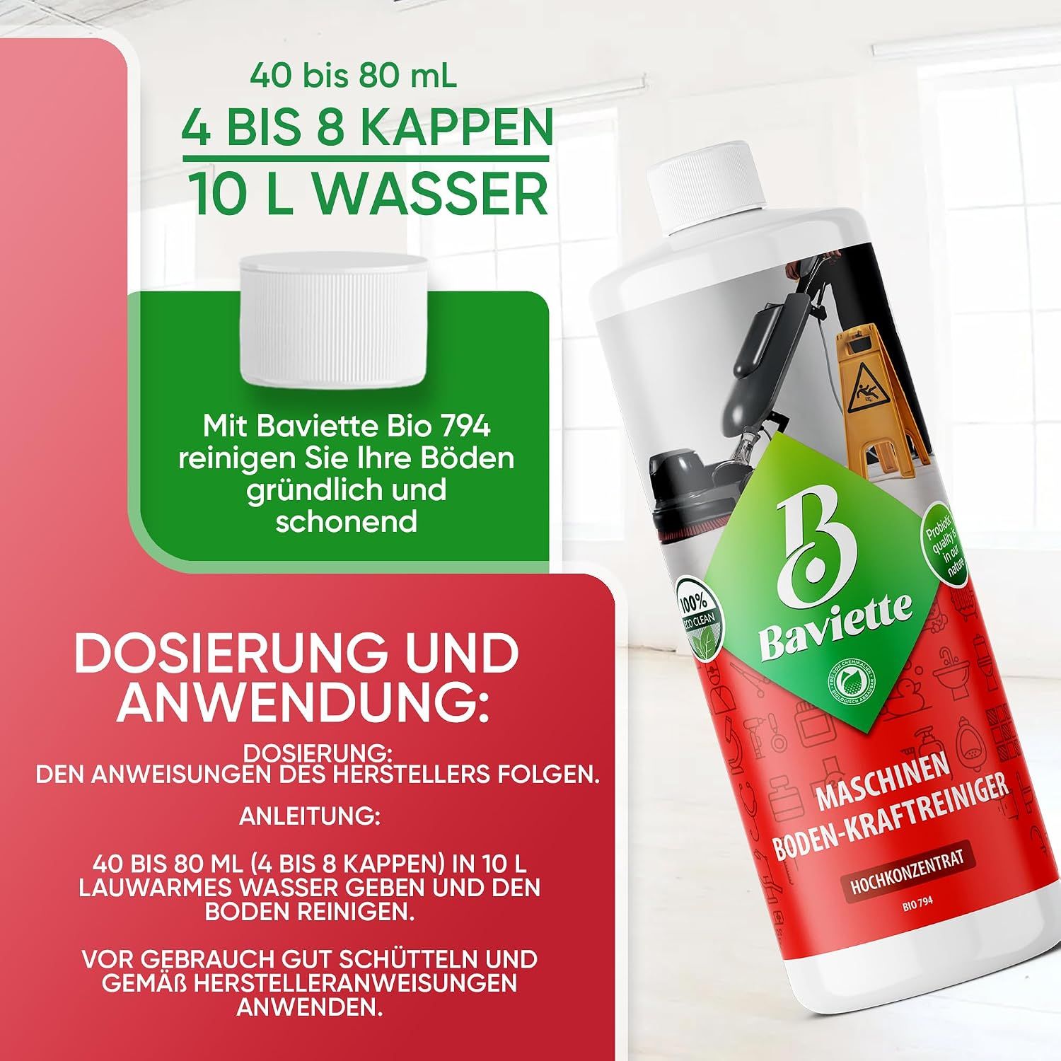 Baviette Pro-Clean Bodenpflege Maschinen Boden-Kraftreiniger