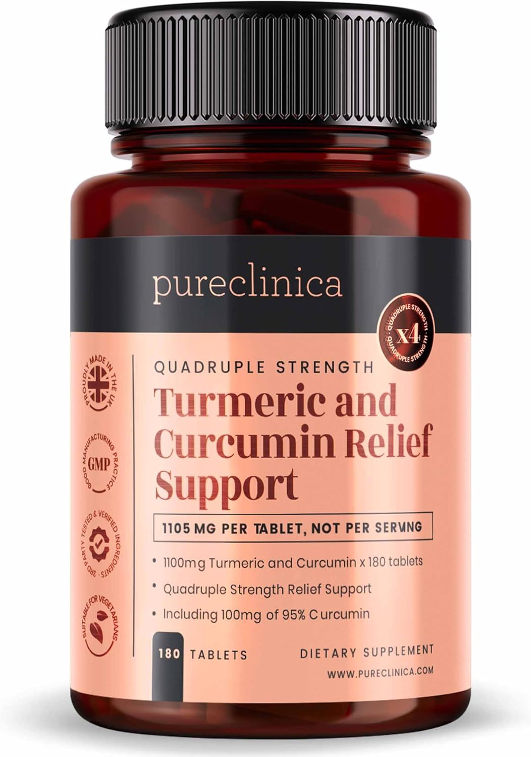 pureclinica Kurkuma Gelbwurz Tabletten