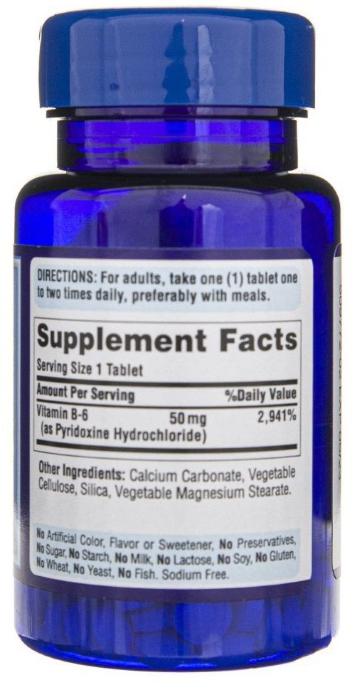 Puritan's Pride Vitamin B-6 Pyridoxin 50 mg