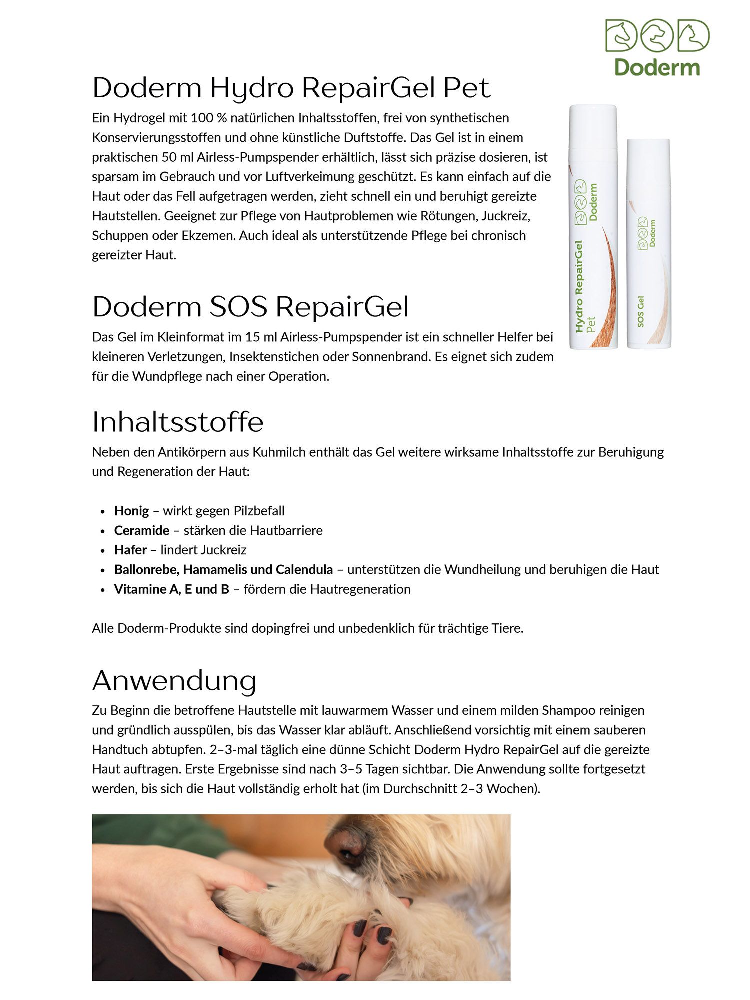 Doderm RepairGel Pet