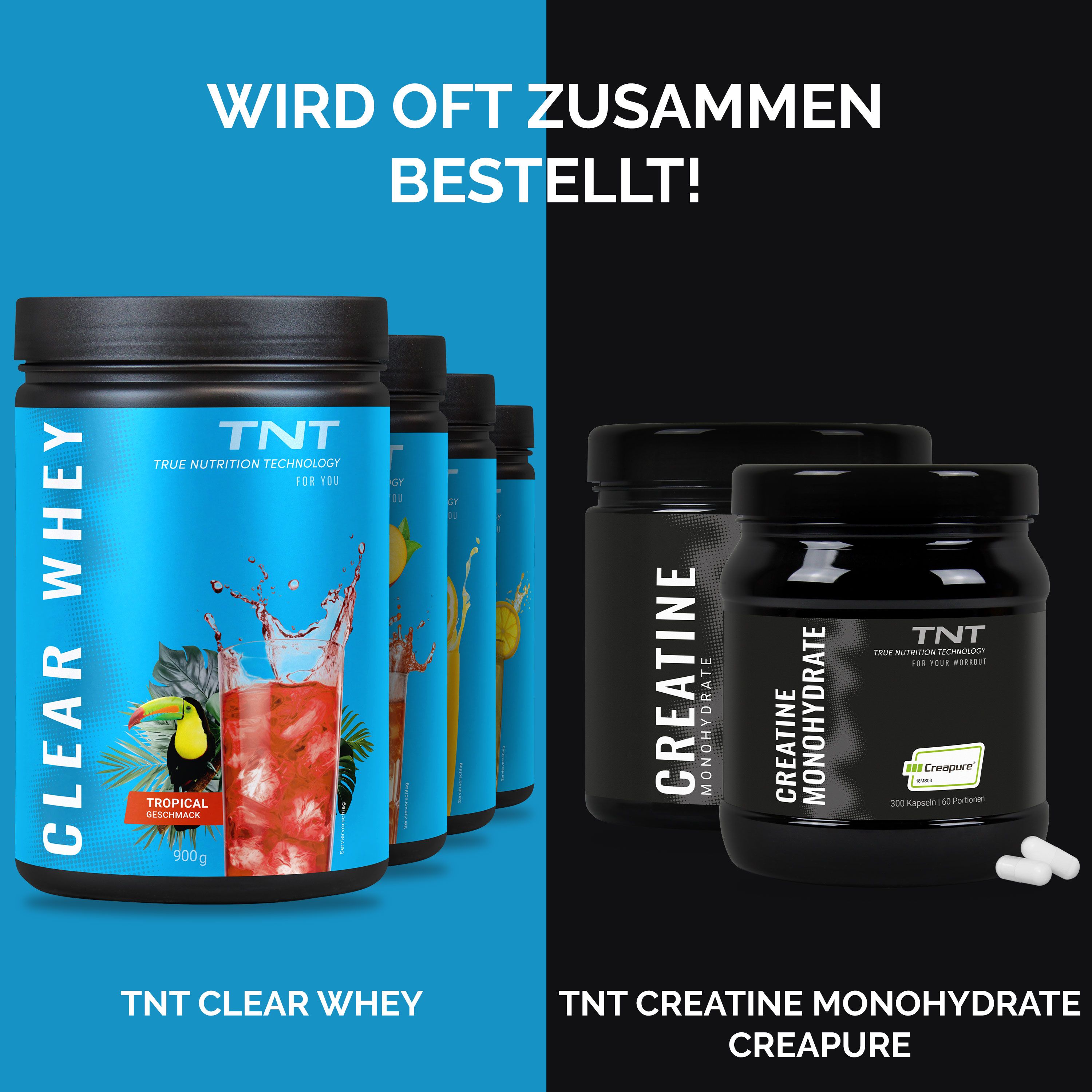 TNT CLEAR WHEY und Creatine Monohydrate. Mehrere Dosen. Text: Wird oft zusammen bestellt!