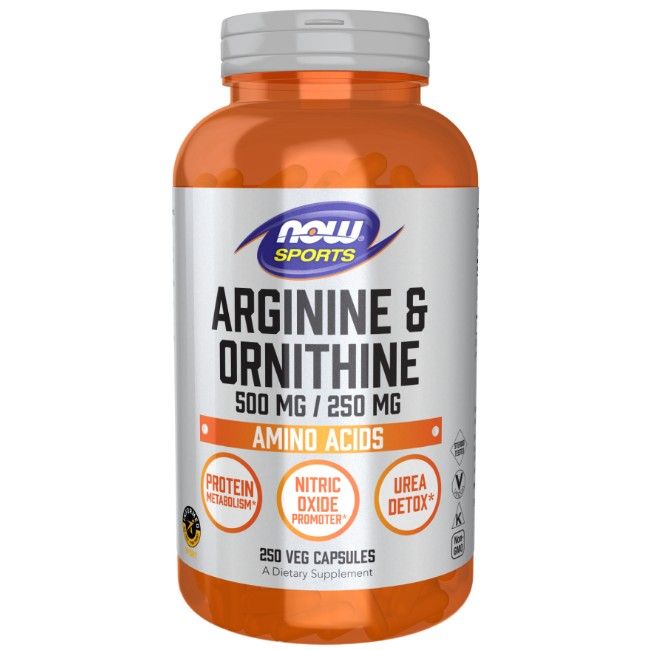 Now Foods Arginin & Ornithin 500 mg / 250 mg