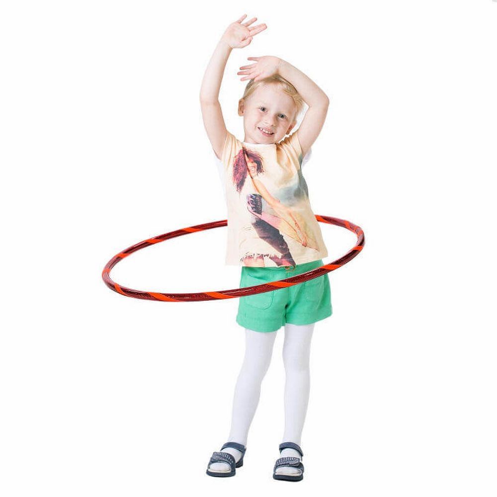 Hoopomania Glamour Kinder-Hula-Hoop | Ø 80 cm | Rot-Orange