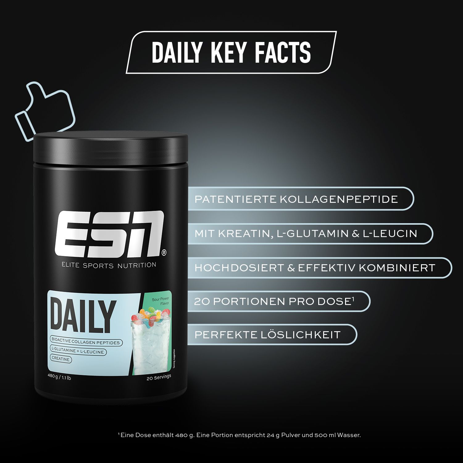 ESN Daily Kollagen, Glutamin, Kreatin Pulver