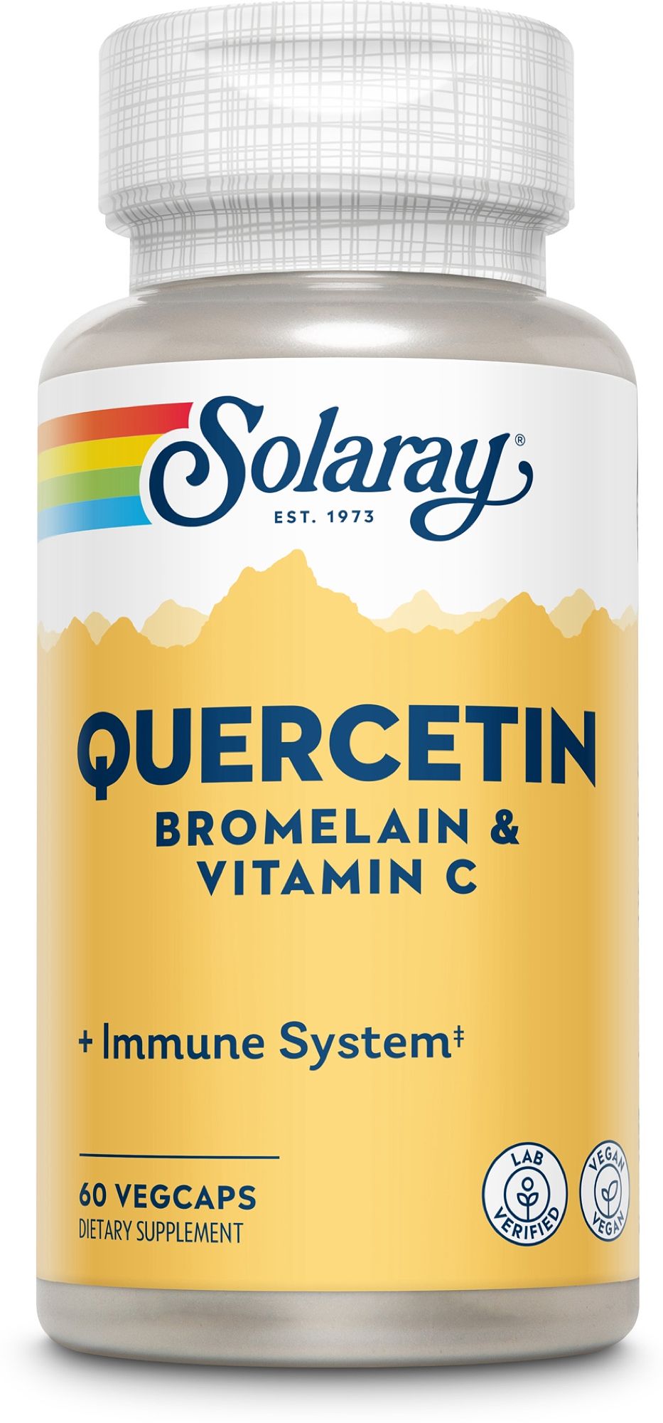 Solaray Quercetin Bromelain & Vitamin C Flasche mit 60 Vegcaps.