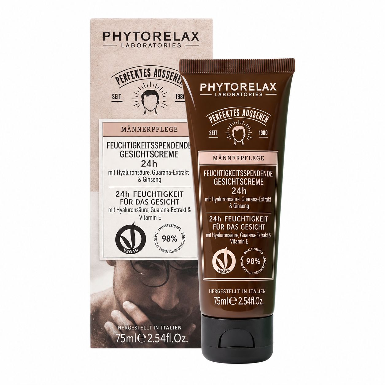 Phytorelax Laboratoires Männerpflege Feuchtigkeitscreme 24h, 75 ml.