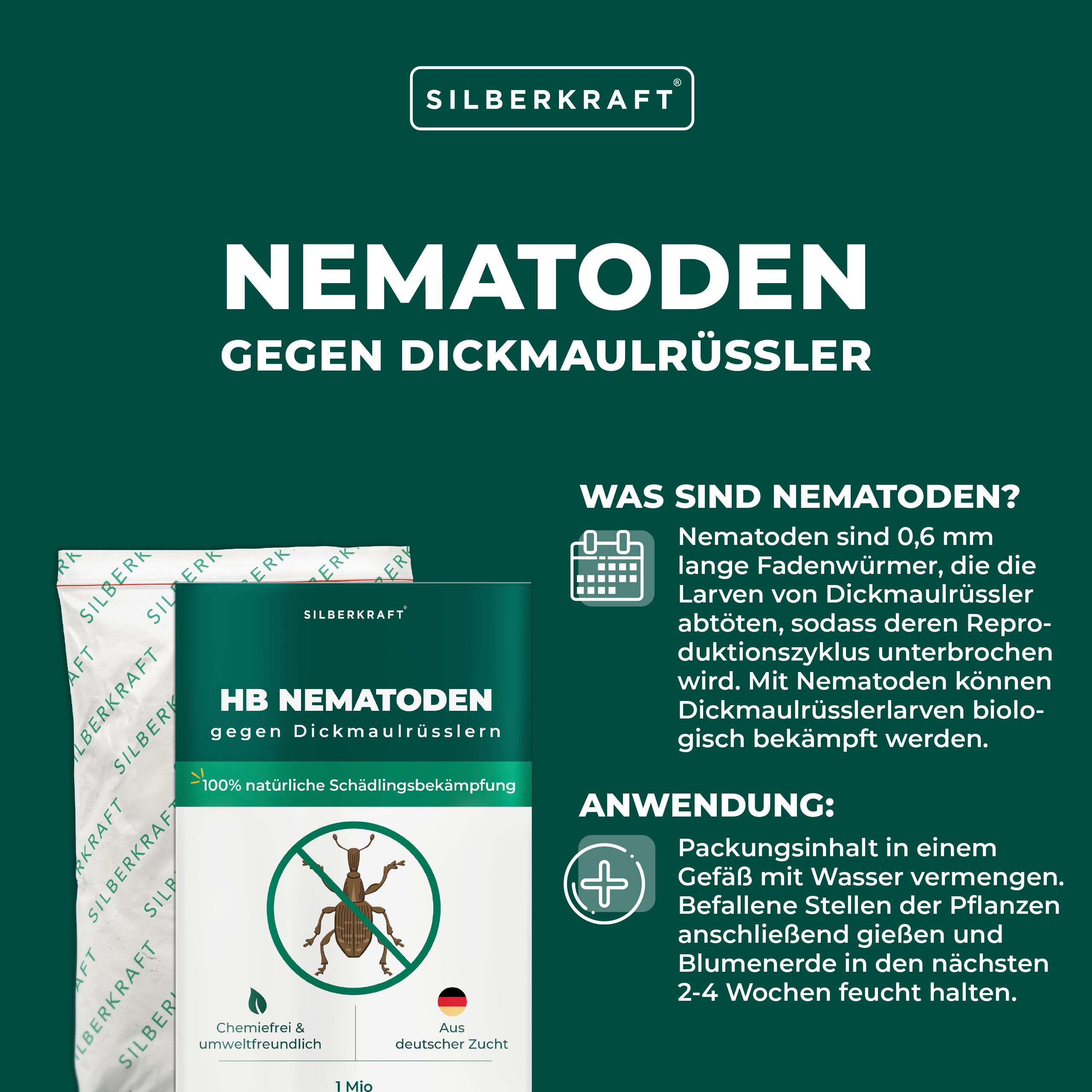 SILBERKRAFT HB Nematoden gegen Dickmaulrüsslern 50 Mio
