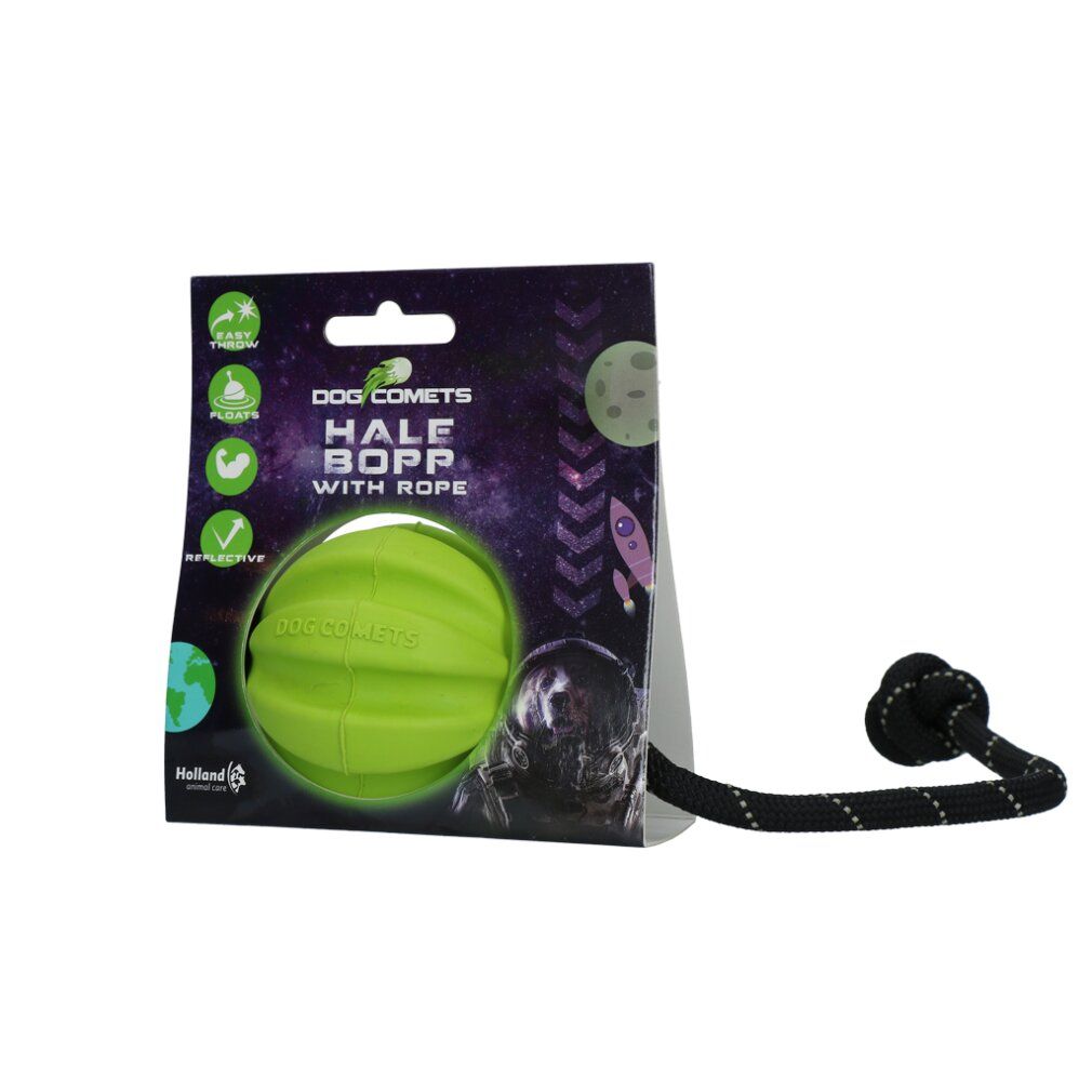 Dog Comets Ball Hale-Bopp Green with rope