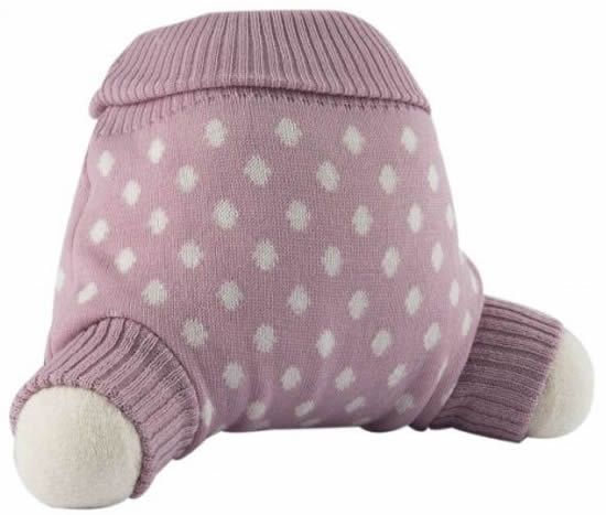 Popolini Wollüberhose gestrickt Rosa Dots 74/80