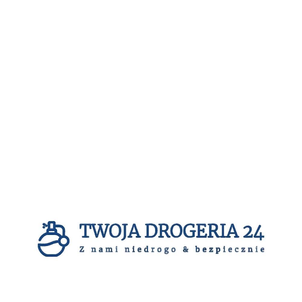 Logo mit Text: "TWOJA DROGERIA 24". Text darunter: "Z nami niedrogo & bezpiecznie".