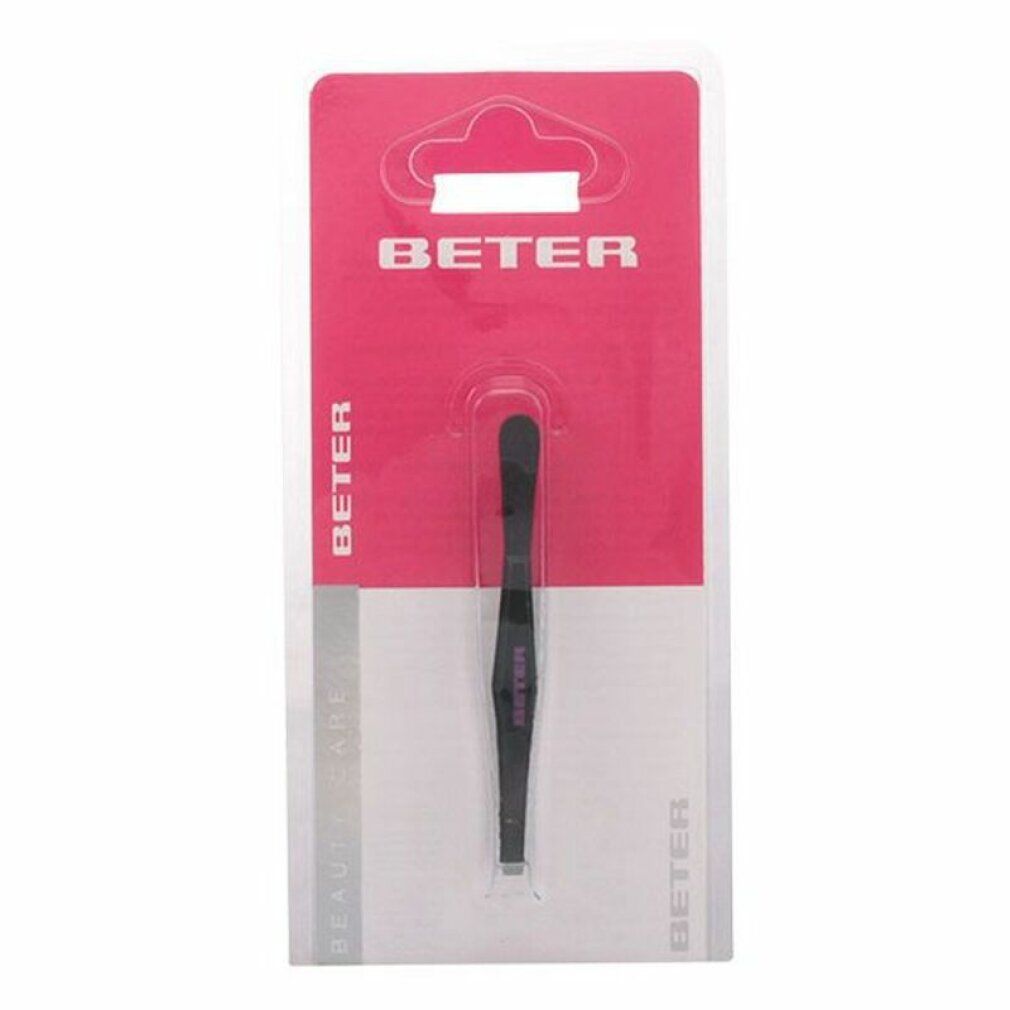 Schwarze Pinzette mit gerader Spitze 7,5 cm