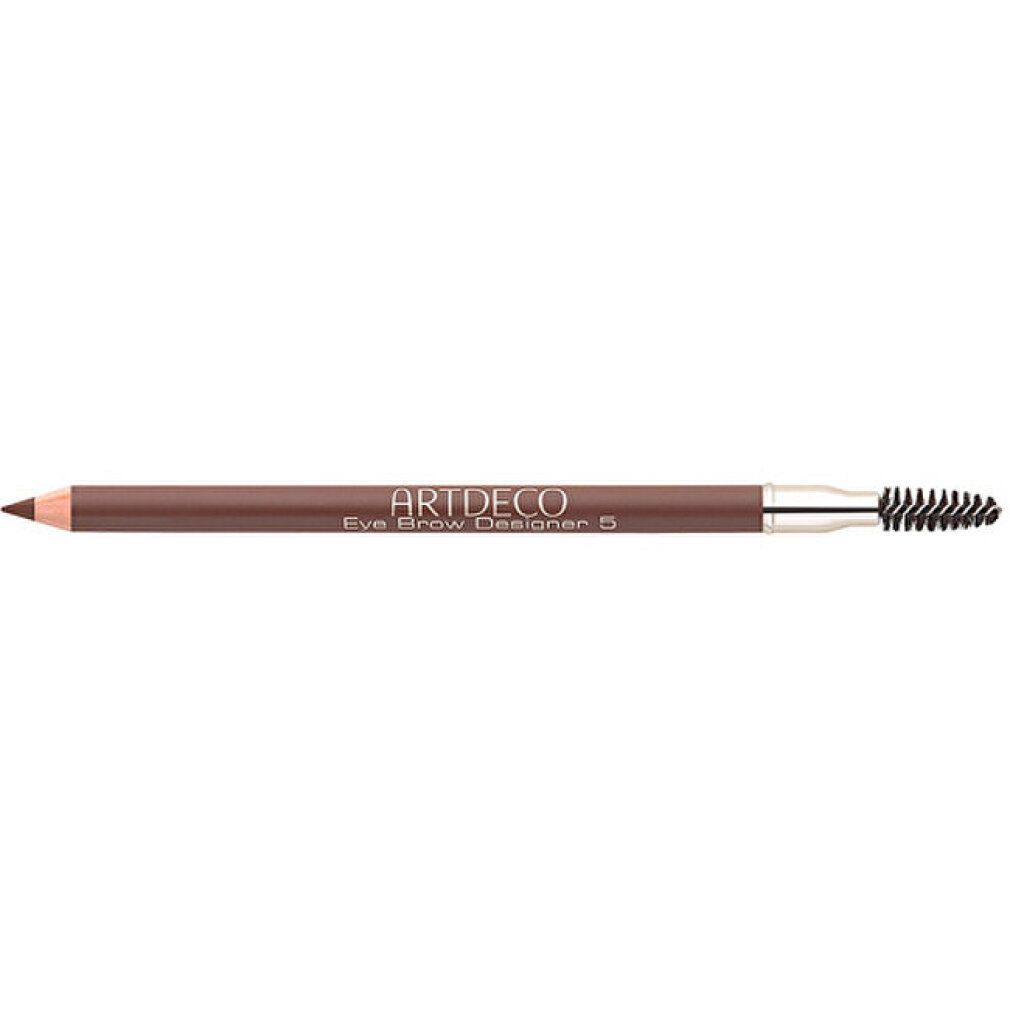 Artdeco Eye Brow Designer 5, brauner Augenbrauenstift mit Bürste. Aufschrift.