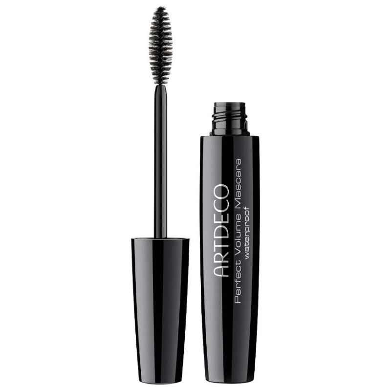 ARTDECO Perfect Volume Mascara waterproof, schwarzer Flakon mit schwarzem Bürstchen.