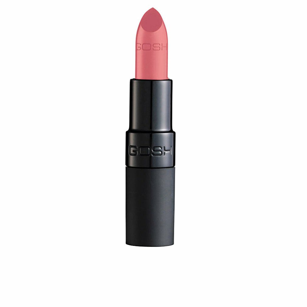Lippenstift, rosa, mit schwarzem Gehäuse. Marke GOSH.