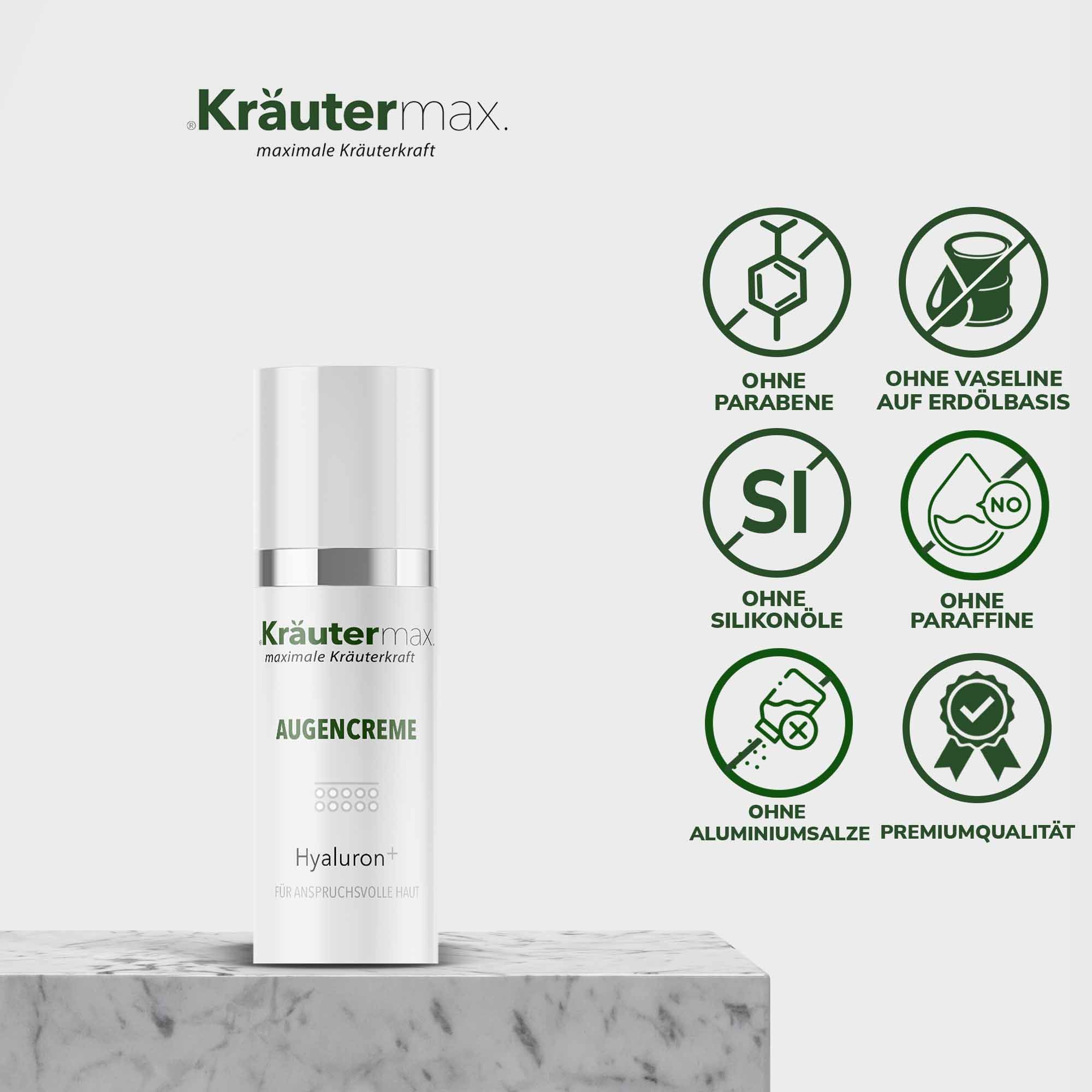 Kräutermax Augencreme Hyaluron plus