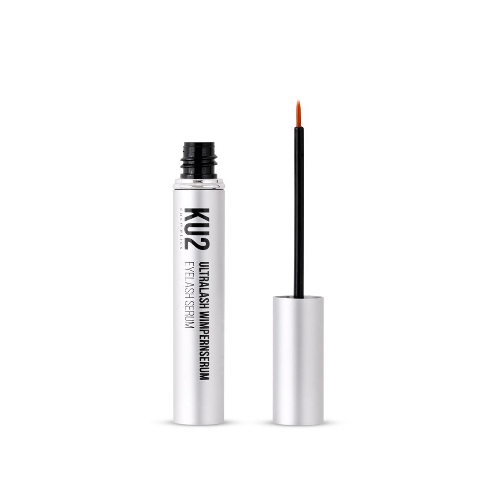 KU2 Ultralash Wimpernserum Flasche mit abgenommenem Applikator.