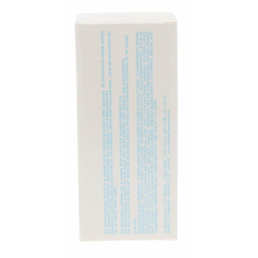 Weiße Verpackung mit blauer Schrift. Text: Inhaltsstoffe, Herstellerinformationen. Rückseite.