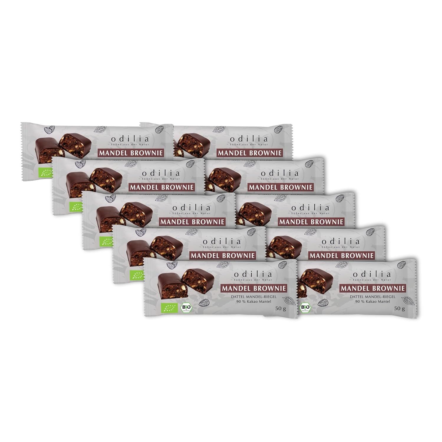 odilia Mandel Brownie Bio Dattel-Mandelriegel