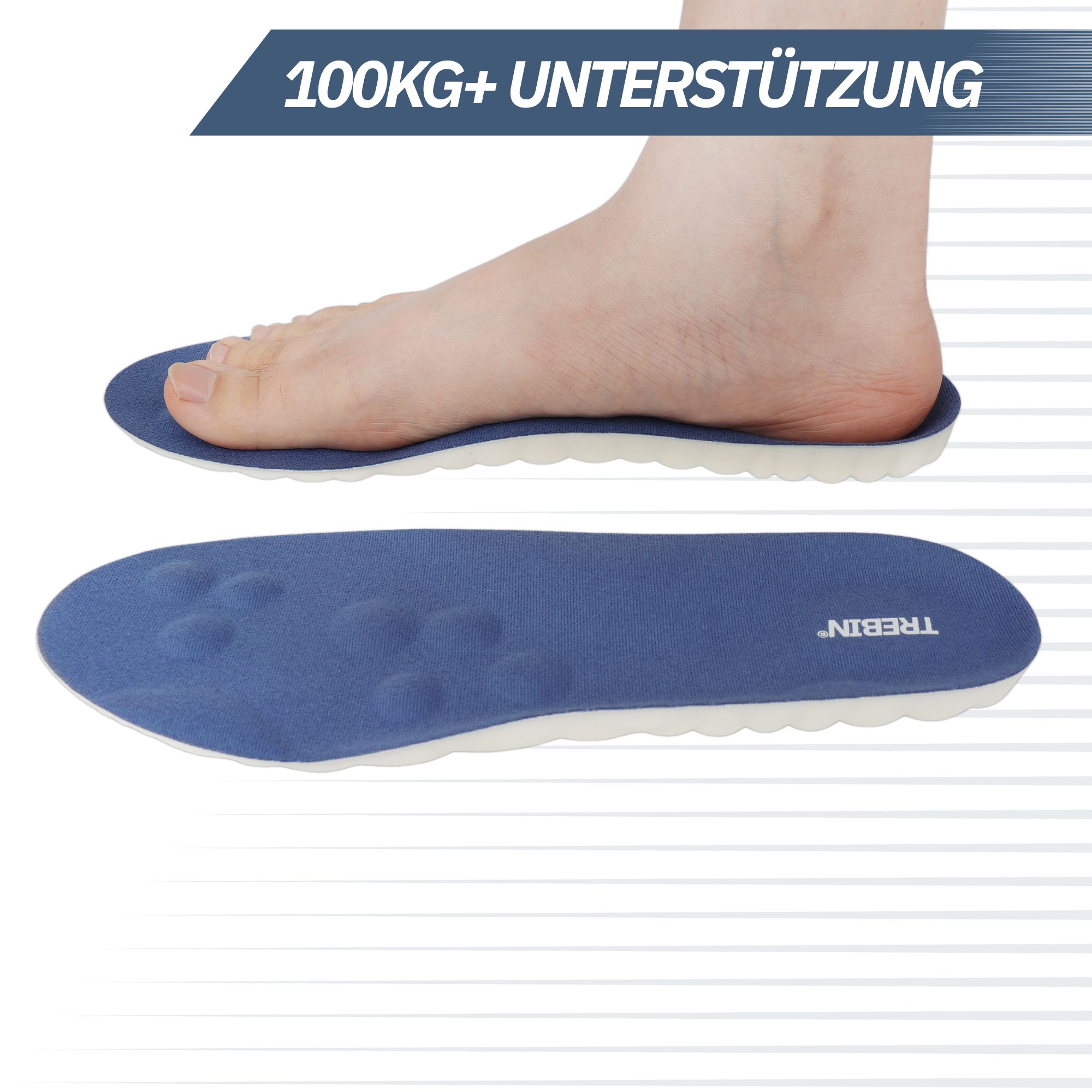 Trebin Komfort Einlegesohlen mit Fußgewölbestütze