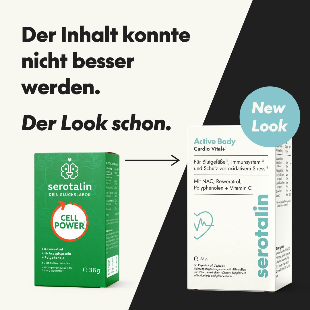 serotalin® CELL POWER I 60 Kapseln - NAC, Resveratrol & Polyphenole I Hochdosiert I Blutdruck