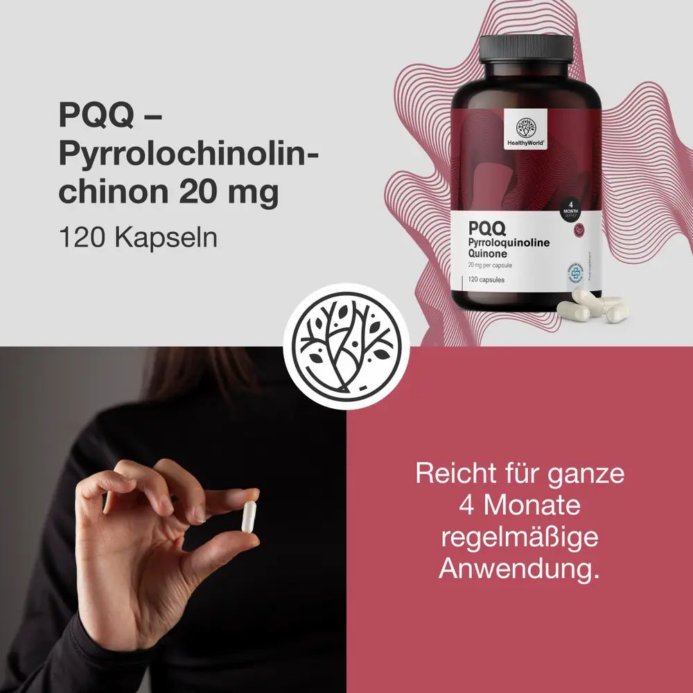 Drei Flaschen PQQ Pyrrolochinolinchinon 20 mg.