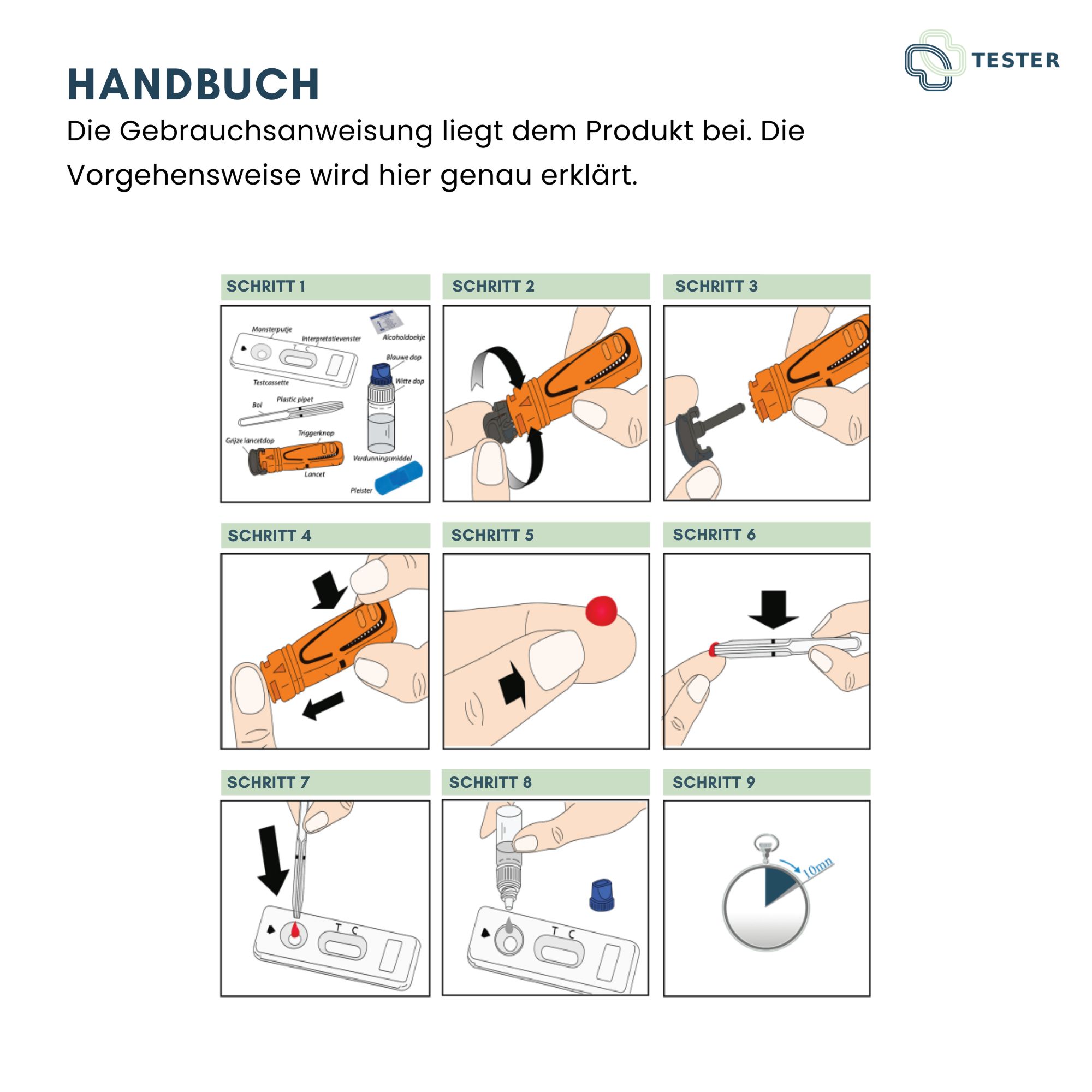 Leber Test (ALT & AST) - Lebertest für Zuhause - Leberwerte Selbsttest - Leberfunktion - The Tester