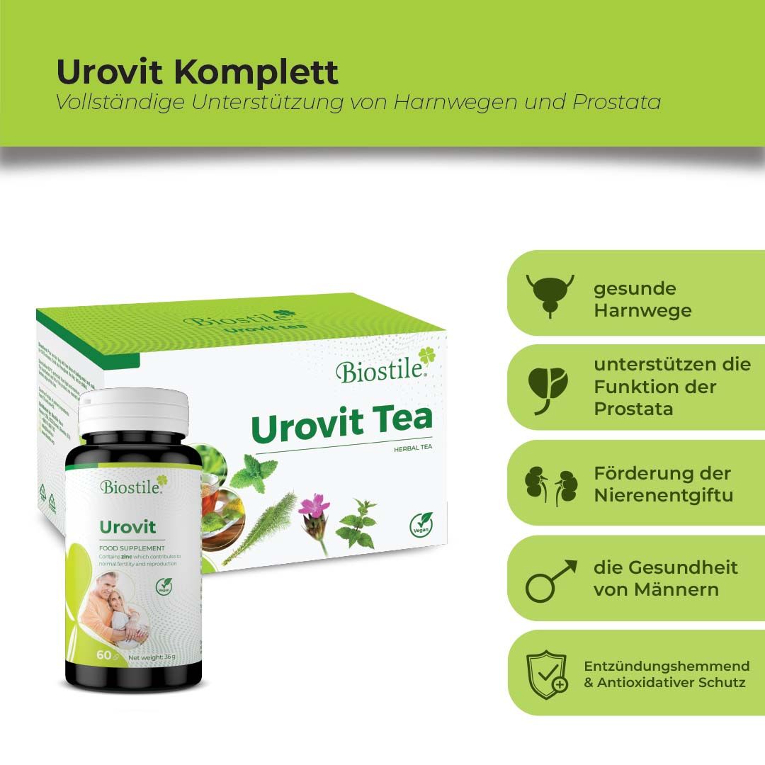 Biostile Urovit Komplett: Unterstützung für Harnwege und Prostata.