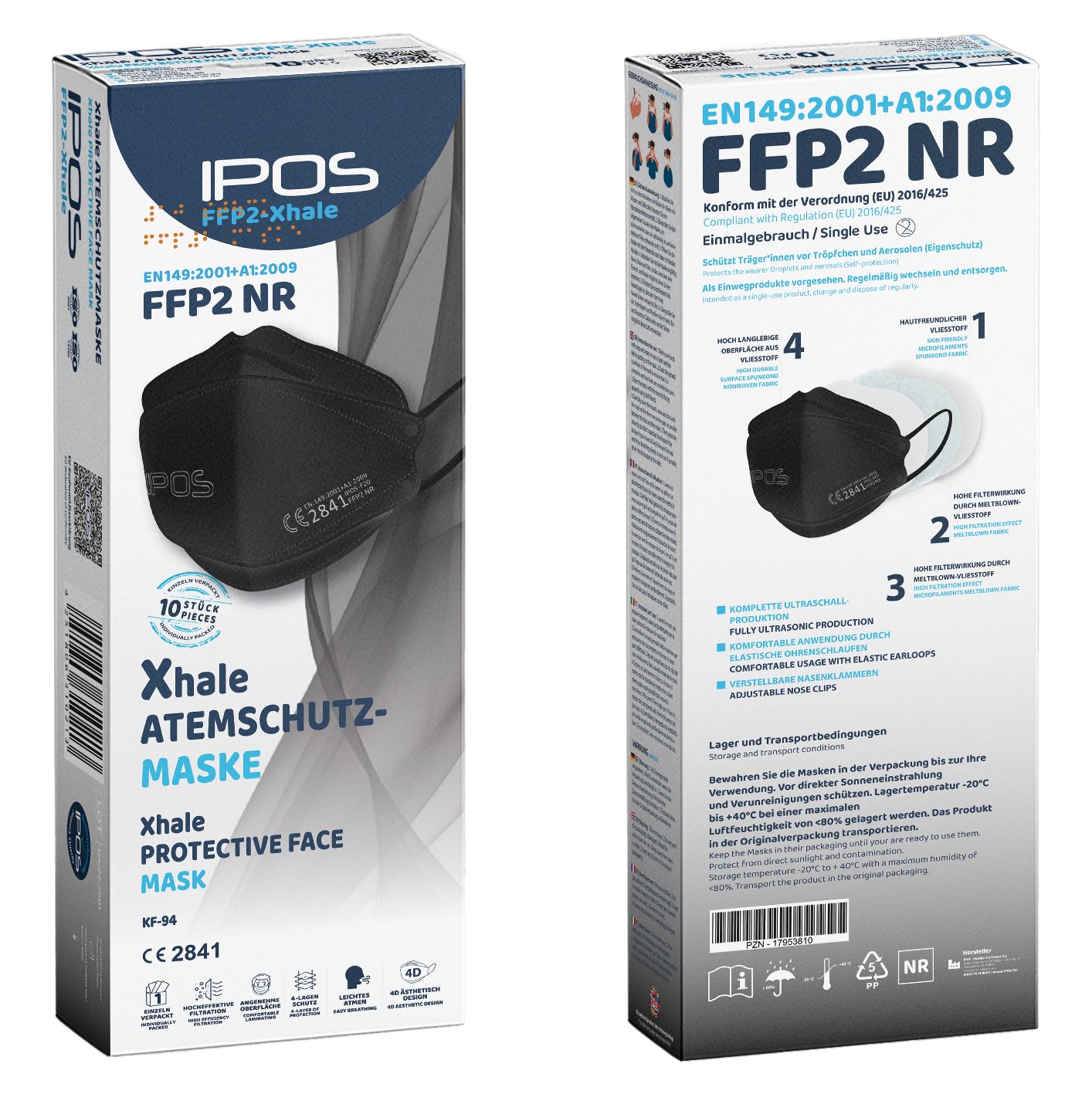 IPOS-FFP2 Xhale Masken einzelverpackt