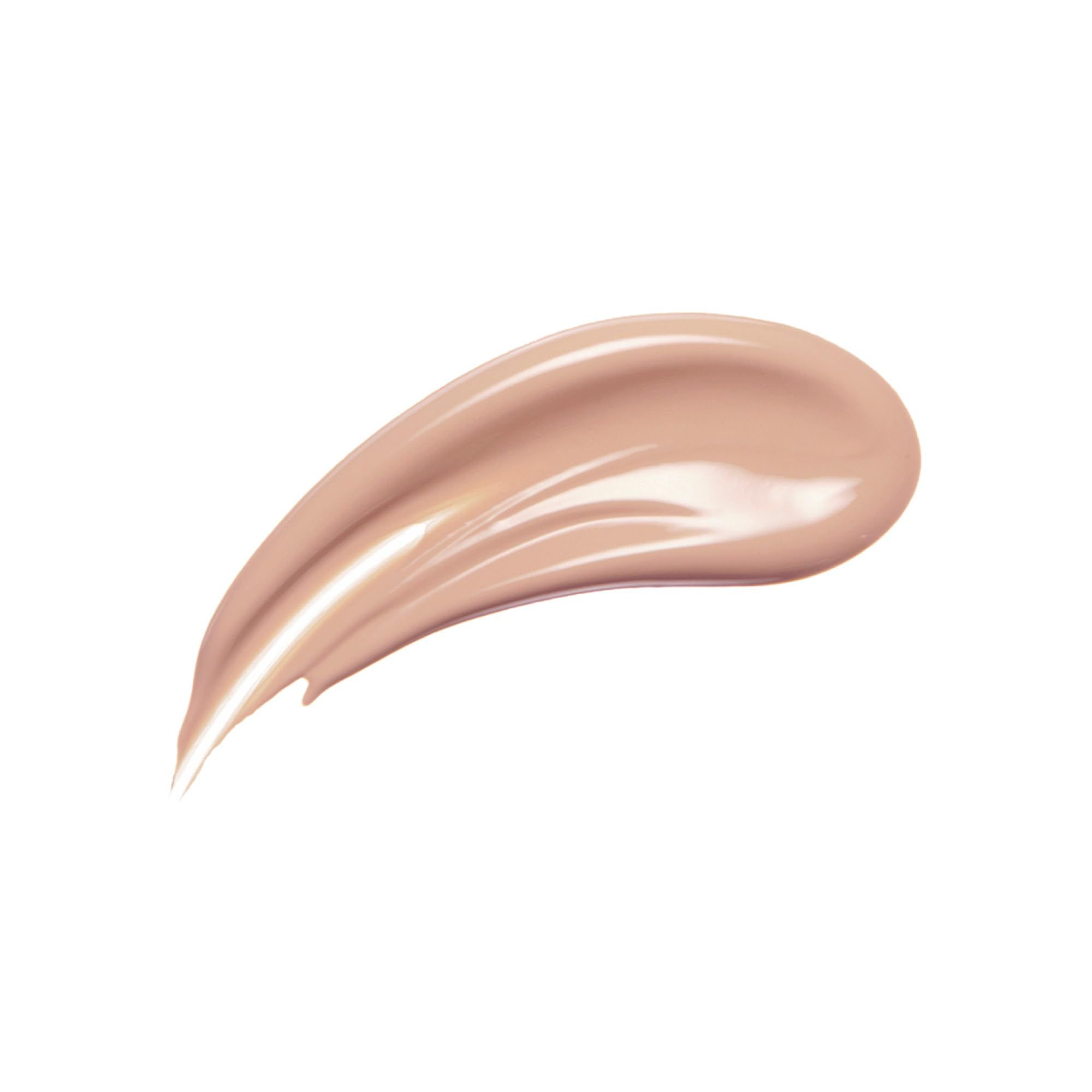 Farbprobe von Clarins Instant Concealer. Beige-gelbe Farbnuance. Form eines Tropfens.
