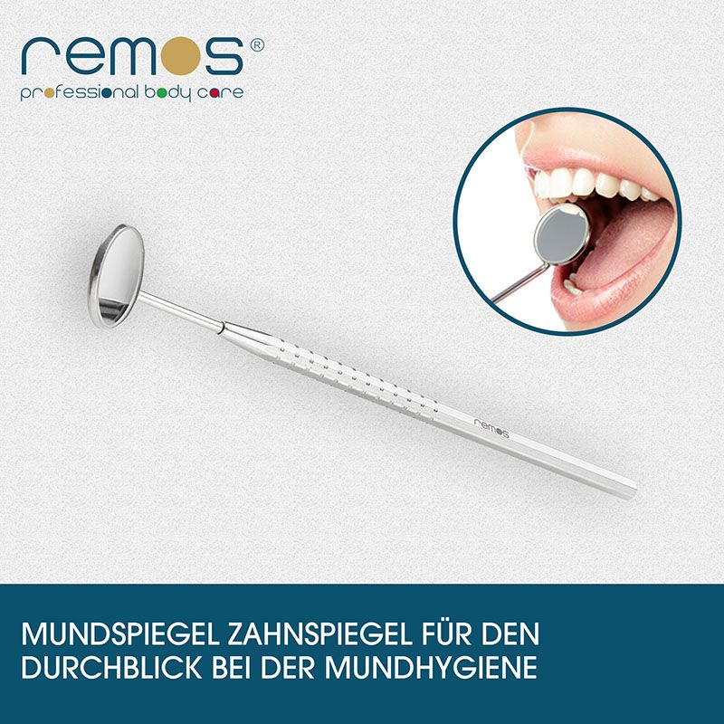 REMOS Zahnverfärbungsradierer mit Plaqueentferner & Dentalspiegel Set