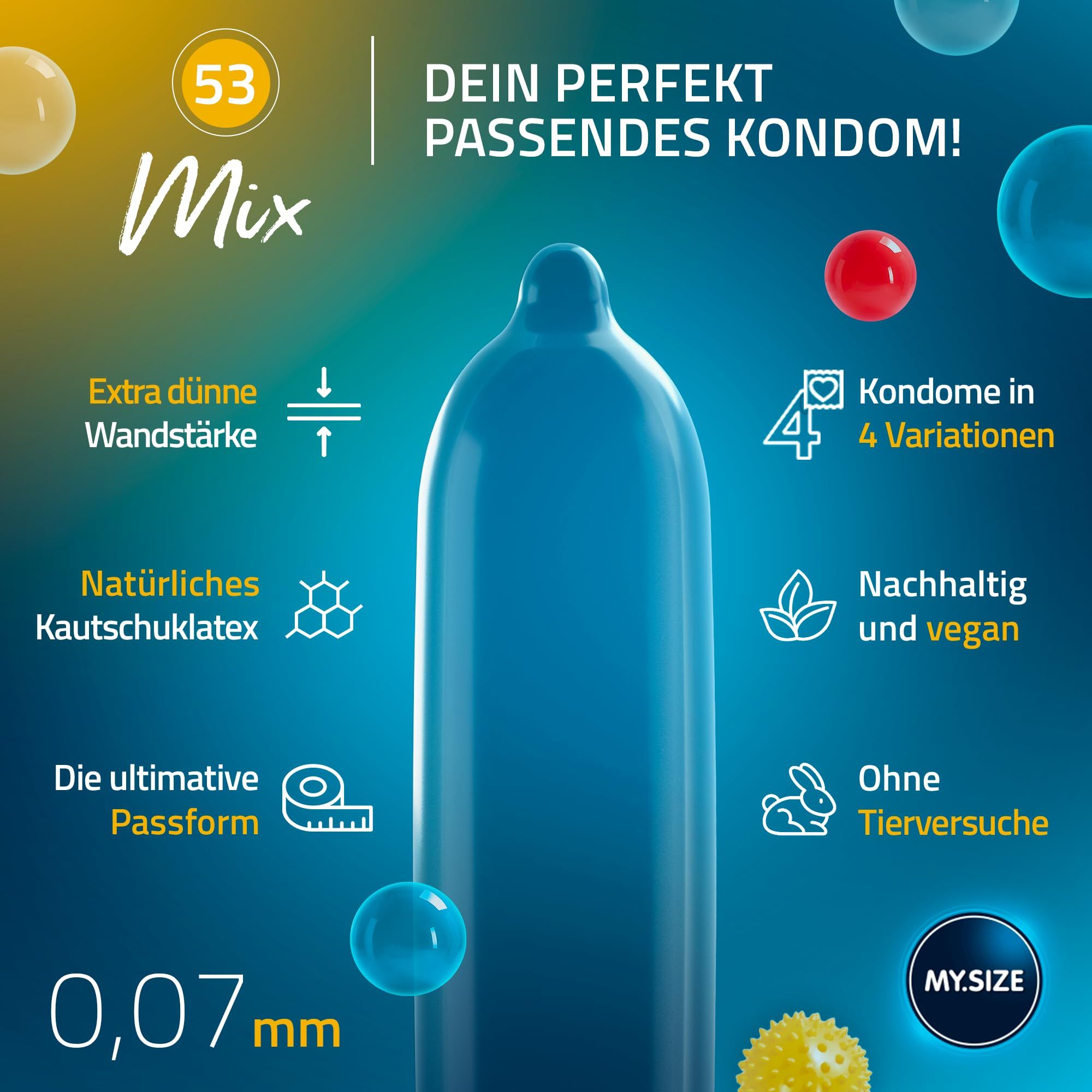 MY.SIZE Mix Kondome Größe 3 53mm