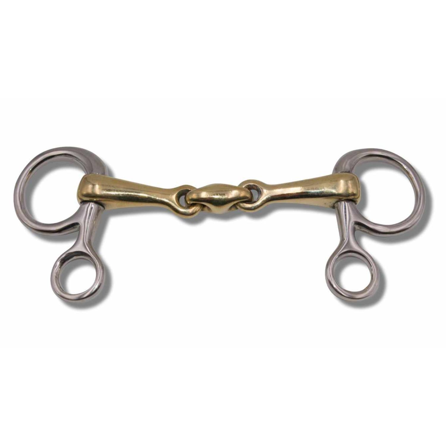 Bauchergebiss mit goldfarbenem Mittelstück und silberfarbenen Ringen.