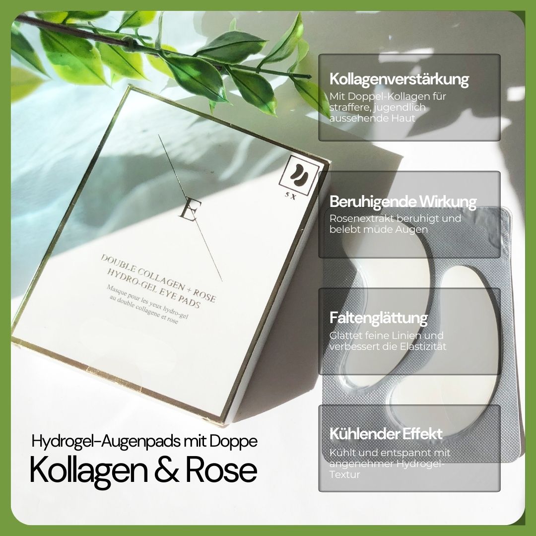 ErthSkin London Doppeltes Kollagen + Rose Hydrogel-Augenpads