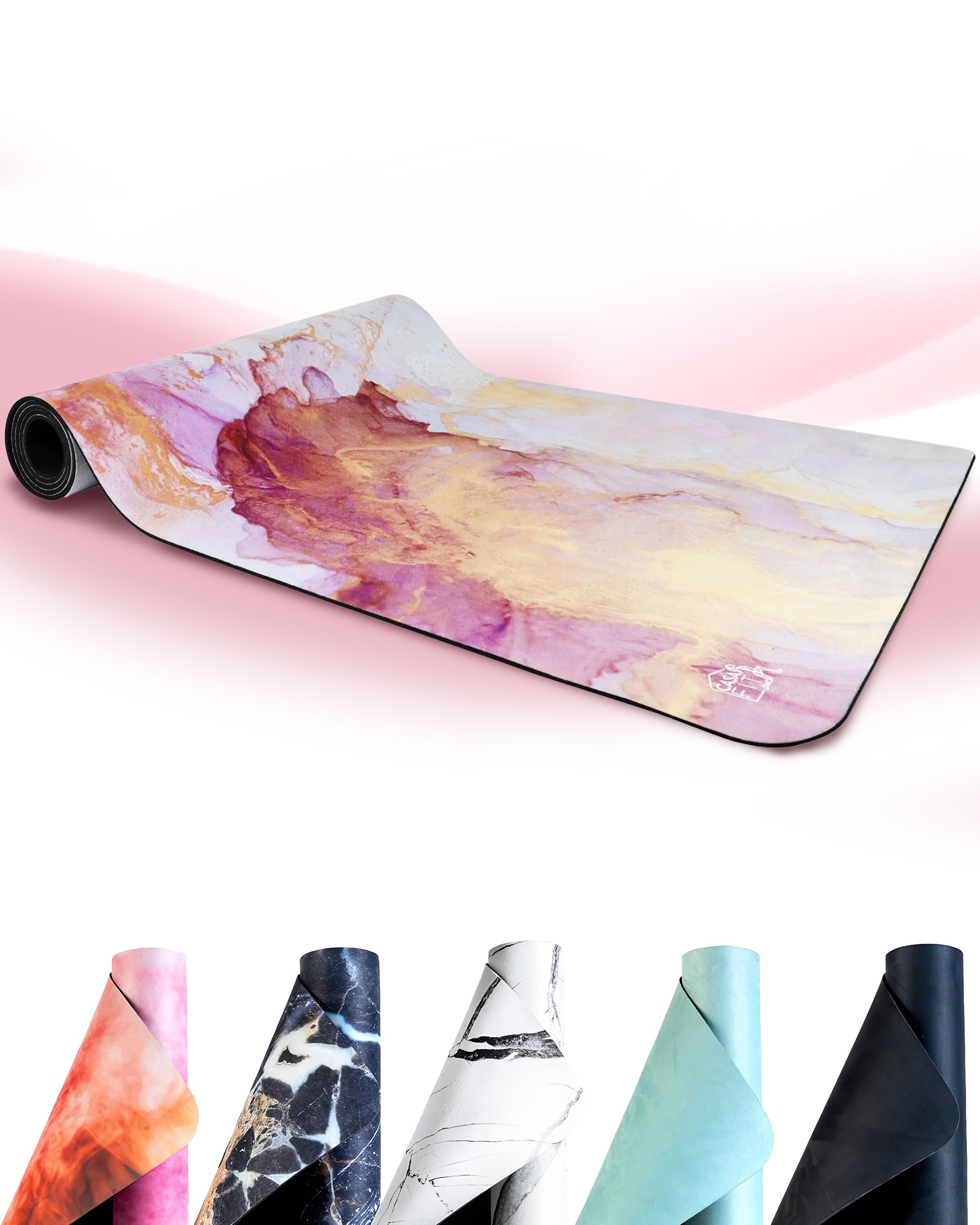 Fitness- & Yogamatte - aquarell rosé